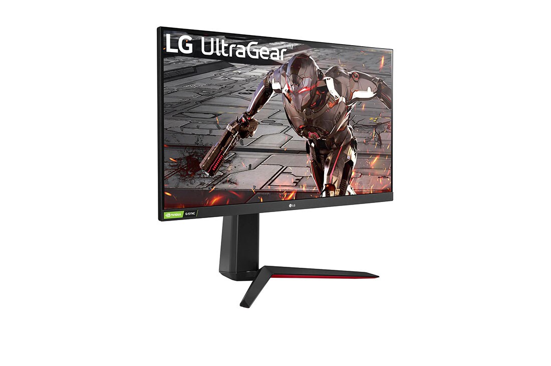 LG 31,5-инчов UltraGear™ Full HD монитор за игри с 165 Hz, MBR 1 ms, съвместим с NVIDIA® G-SYNC®, Изглед в перспектива, 32GN550-B, thumbnail 4