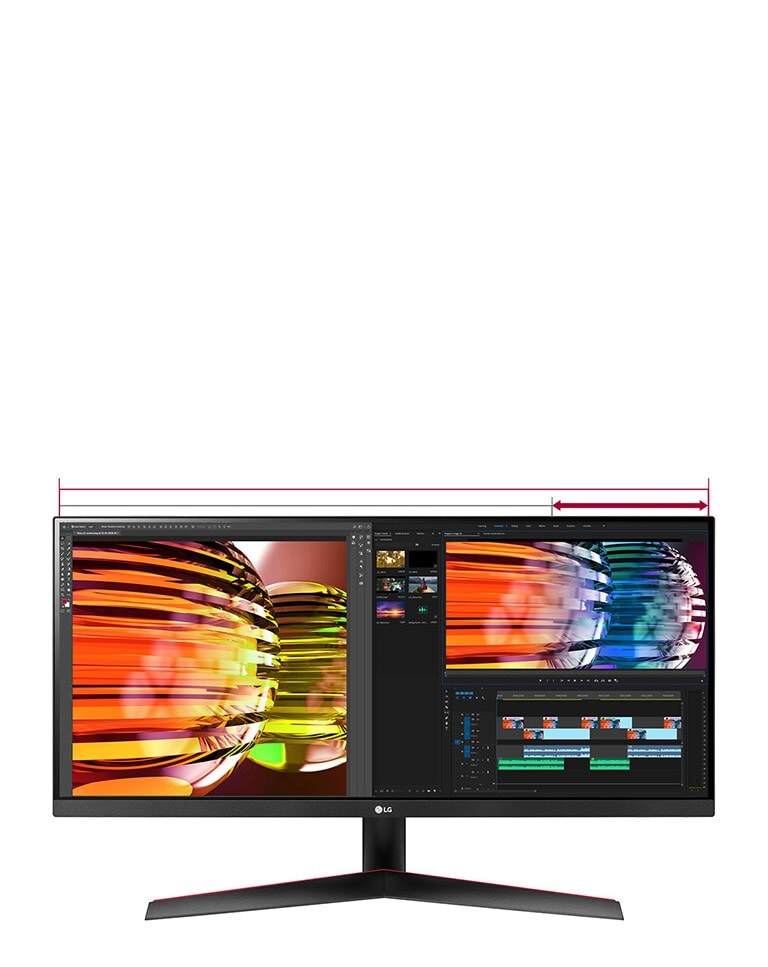 Дисплеят с 21:9 Full HD осигурява 33% повече екранно пространство от стандартен 16:9 Full HD (1920x1080).