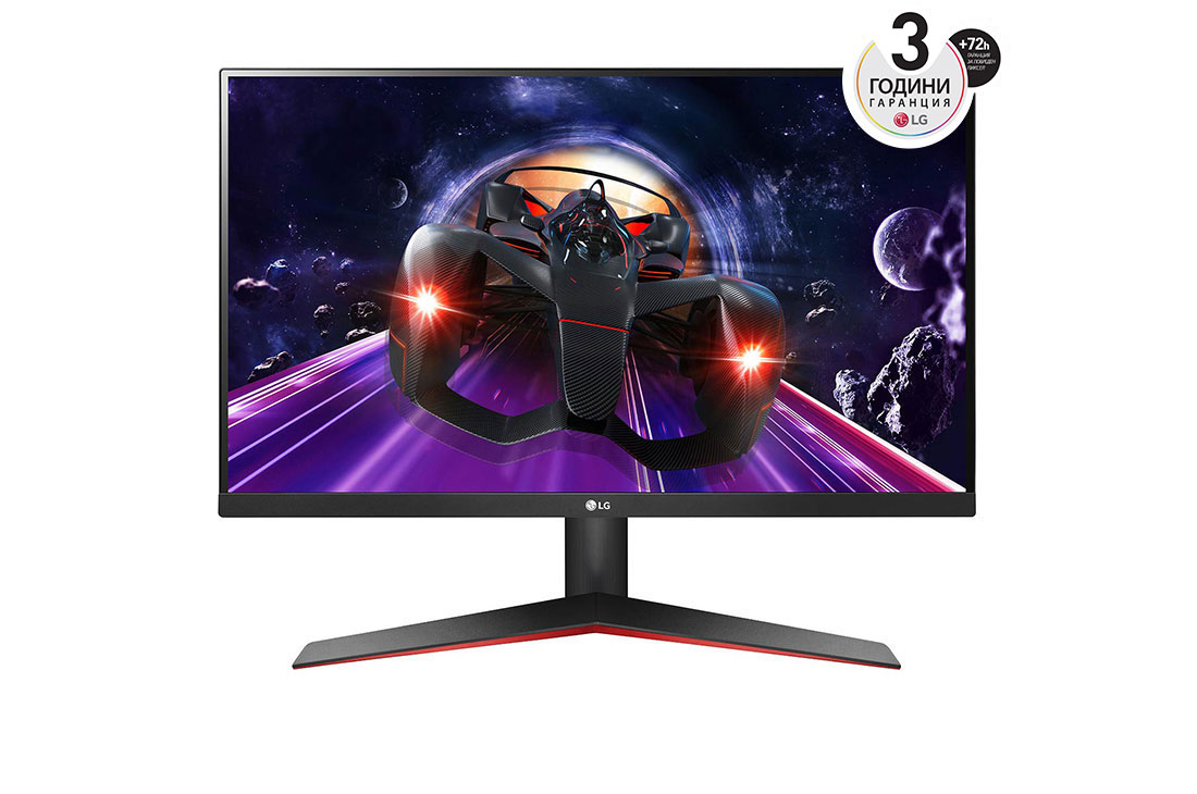 LG 23,8'' FHD IPS Монитор c AMD FreeSync™ и 1ms MBR, изглед отпред, 24MP60G-B