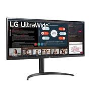 LG 34-инчов 21:9 UltraWide™ Full HD IPS монитор с AMD FreeSync™, изглед отстрани под ъгъл +15 градуса, 34WP550-B, thumbnail 3