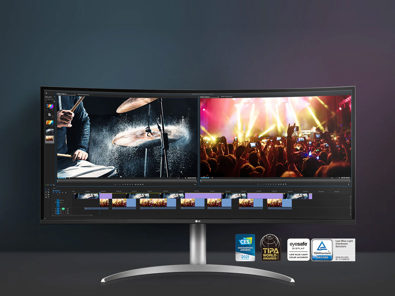 Извит UltraWide™ монитор от LG: виждайки повече, творете по-качествено