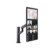 LG 32'' QHD IPS Ergo Монитор c USB Type-C™, изглед в перспектива с дисплей, завъртащ се по оста си на 90 градуса, 32QP880-B, thumbnail 4