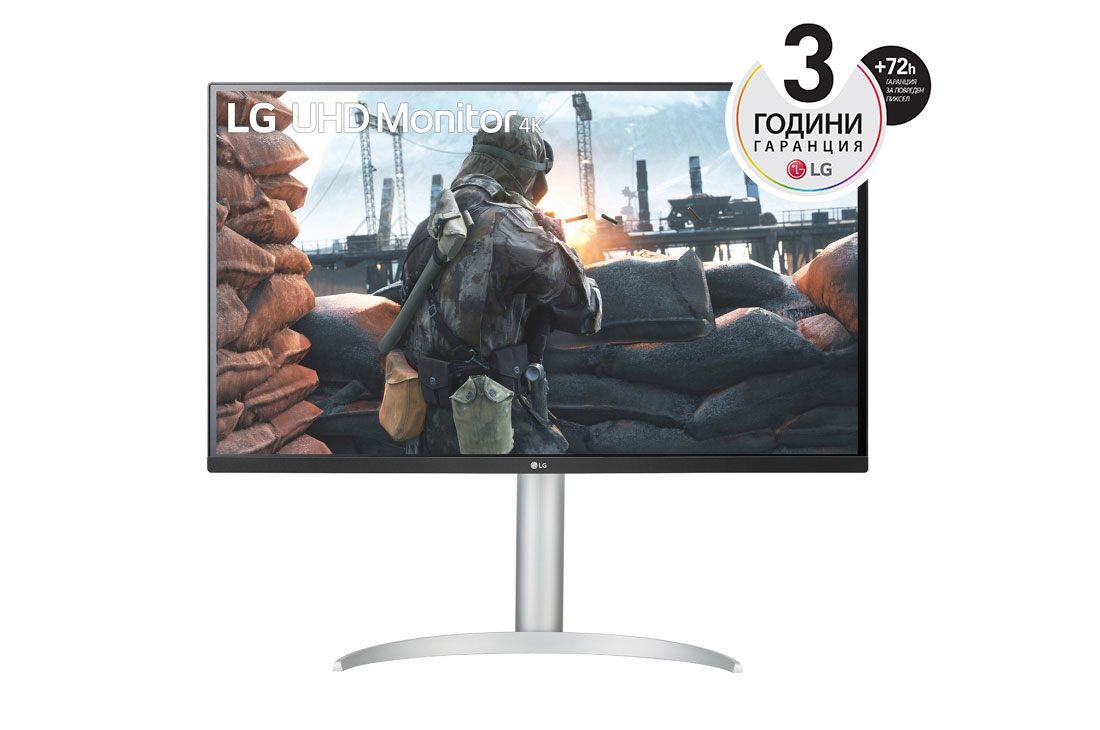 LG 32'' HDR UHD Монитор USB Type-C™, изглед отпред, 32UP550N-W