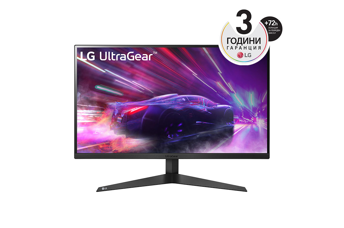 LG 27” UltraGear™ Full HD монитор за игри, изглед отпред, 27GQ50A-B