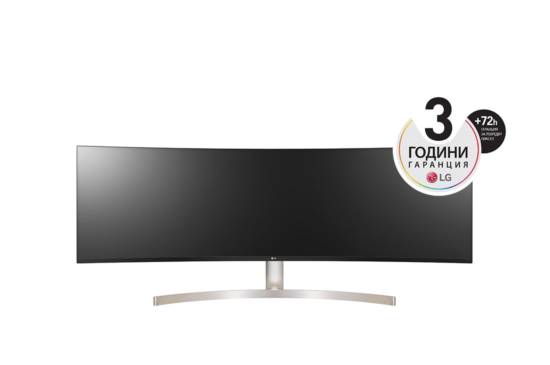 LG 49'' 32: 9 UltraWide 5K Dual QHD IPS Извит LED Монитор с HDR 10, 49WL95CP-W, 49WL95CP-W