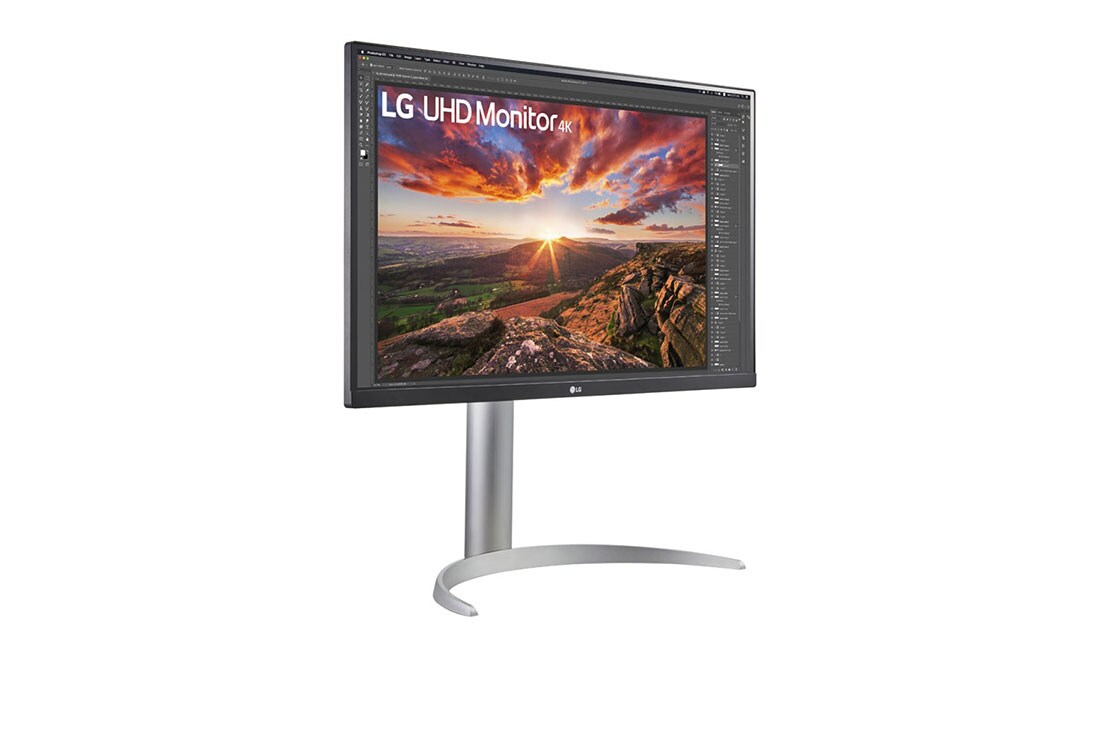 LG 27'' UHD 4K Монитор VESA DisplayHDR™ 400 и USB Type-C™, Изглед в перспектива, 27UP85NP-W, thumbnail 4