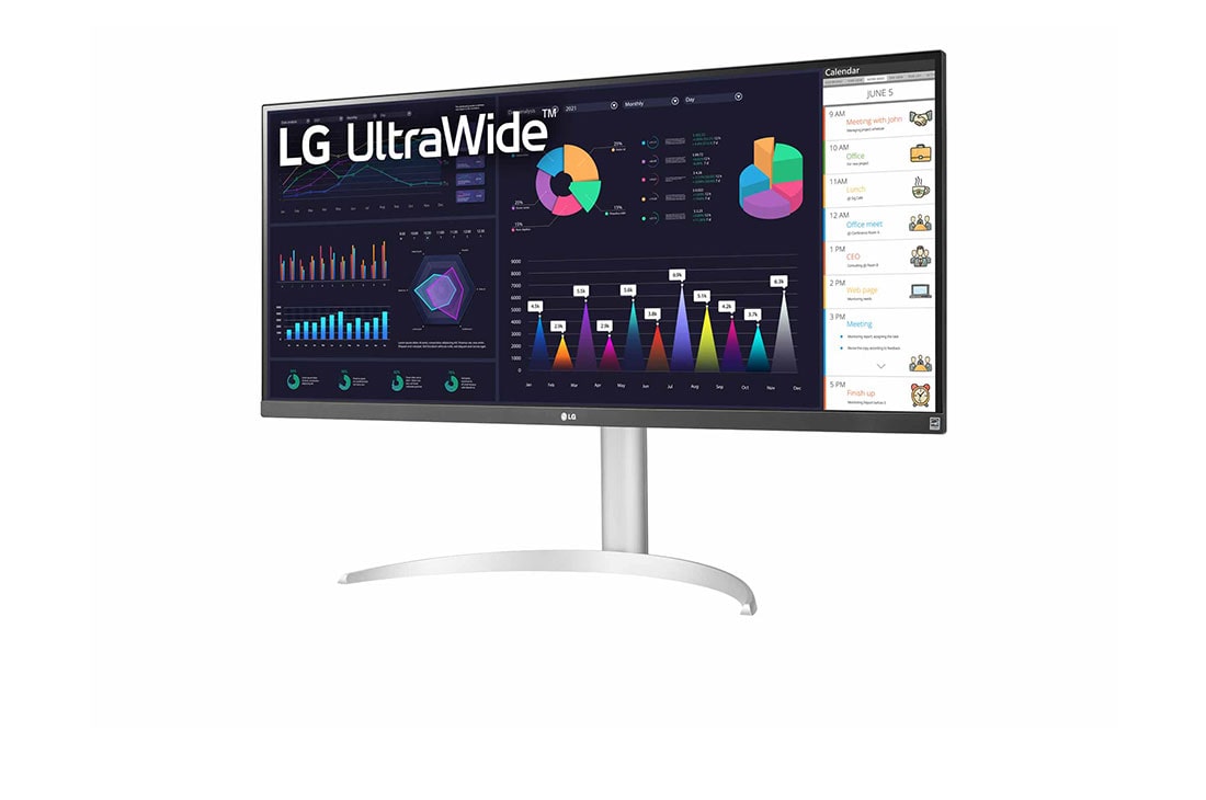 LG 34'' 21:9 UltraWide™ Full HD IPS монитор с AMD FreeSync™, изглед отстрани под ъгъл +15 градуса, 34WQ650-W, thumbnail 2