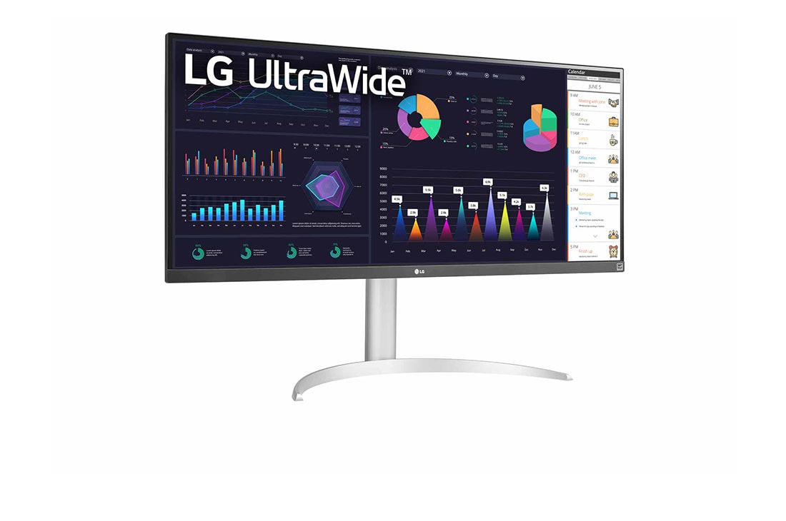 LG 34'' 21:9 UltraWide™ Full HD IPS монитор с AMD FreeSync™, изглед отстрани под ъгъл +15 градуса, 34WQ650-W, thumbnail 3