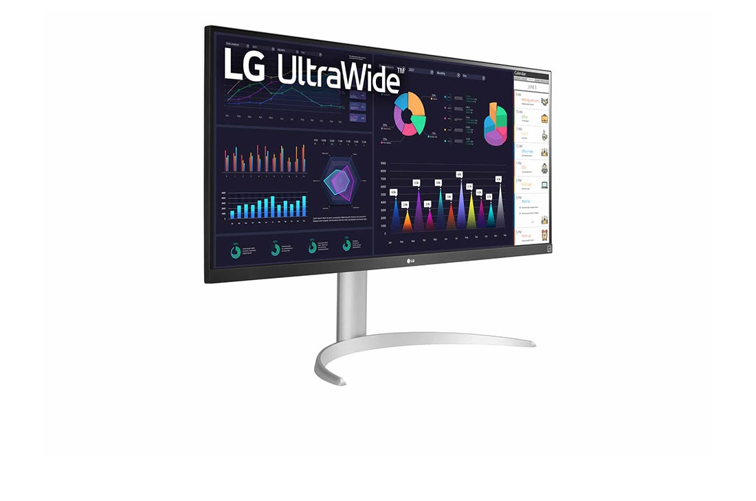 LG 34'' 21:9 UltraWide™ Full HD IPS монитор с AMD FreeSync™, Изглед в перспектива, 34WQ650-W, thumbnail 4