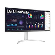 LG 34'' 21:9 UltraWide™ Full HD IPS монитор с AMD FreeSync™, изглед отстрани под ъгъл +15 градуса, 34WQ650-W, thumbnail 3