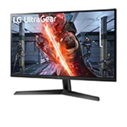 LG 27-инчов UltraGear™ 16:9 Full HD извит гейминг монитор със скорост на опресняване 144&nbsp;Hz, изглед отстрани под ъгъл +15 градуса, 27GN60R-B, thumbnail 2