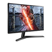 LG 27-инчов UltraGear™ 16:9 Full HD извит гейминг монитор със скорост на опресняване 144&nbsp;Hz, Изглед в перспектива, 27GN60R-B, thumbnail 4