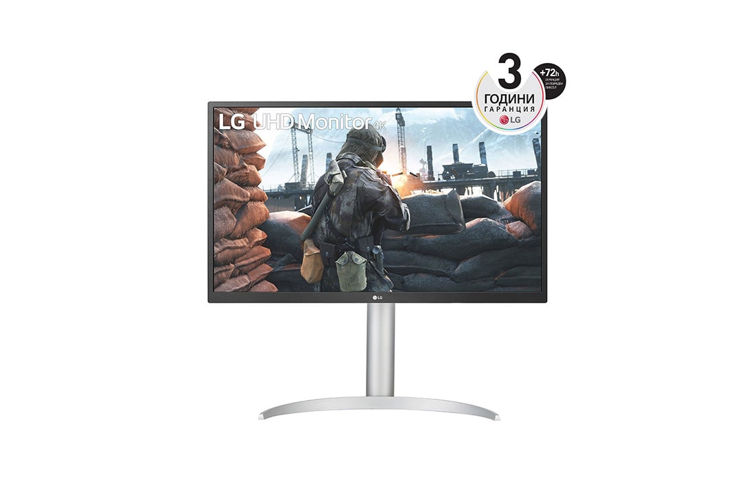 LG 27-инчов UtraFine™ 16:9 4K монитор , изглед отпред, 27UP550P-W