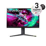 LG 31.5'' LG UltraGear™ 16:9 UHD монитор за игри със 144 Hz честота на опресняване, изглед отпред, 32GR93U-B, thumbnail 1