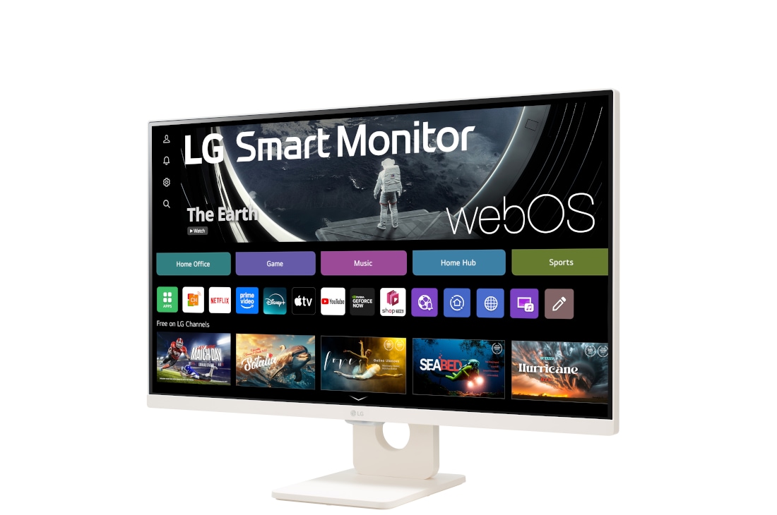 LG 27'' интелигентен монитор със съотношение на страните 16:9, -15 degree side view, 27SR50F-W, thumbnail 3