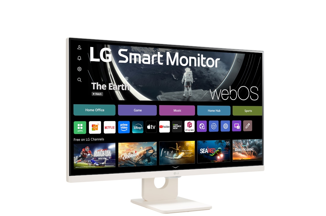 LG 27'' интелигентен монитор със съотношение на страните 16:9, +15 degree side view, 27SR50F-W, thumbnail 4