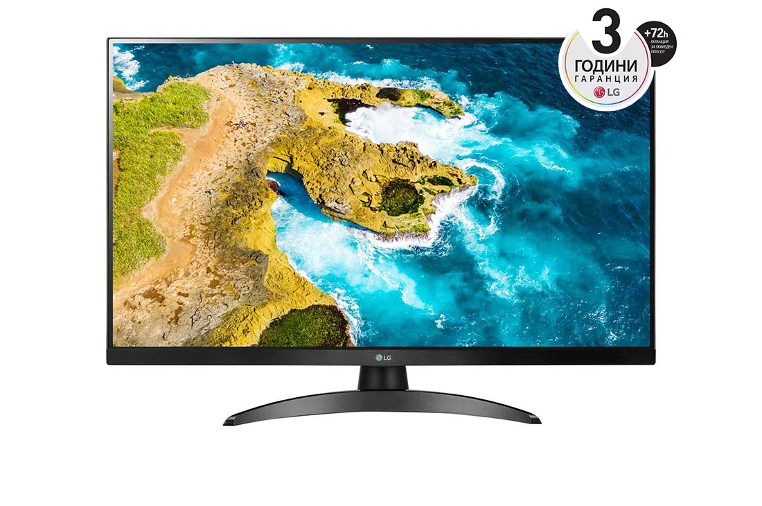 LG 27'' Full HD Smart монитор със съотношение на страните 16:9, изглед отпред, 27TQ615S-PZ