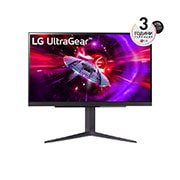 LG 27” UltraGear™ 16:9 съотношение на страните, двоен QHD, геймърски монитор с честота на опресняване 240 Hz, изглед отпред, 27GR83Q-B, thumbnail 1