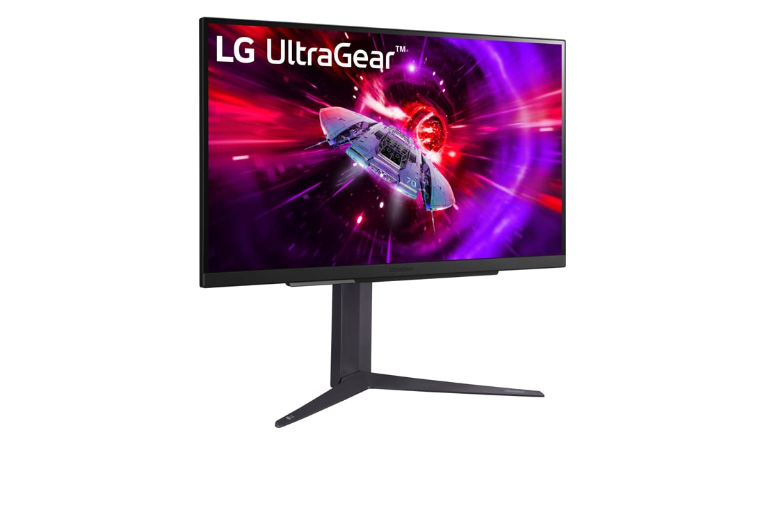 LG 27” UltraGear™ 16:9 съотношение на страните, двоен QHD, геймърски монитор с честота на опресняване 240 Hz, изглед отстрани под ъгъл +15 градуса, 27GR83Q-B, thumbnail 3