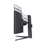 LG 45” UltraGear™ 32:9 съотношение на страните, двоен QHD, извит геймърски монитор с честота на опресняване 200 Hz, Страничен изглед на регулируема по височина стойка, 45GR75DC-B, thumbnail 6