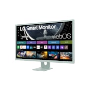 LG 32” 16:9 съотношение на страните Full HD IPS Smart монитор с webOS платформа, изглед отстрани под ъгъл -15 градуса, 32SR50F-G, thumbnail 3