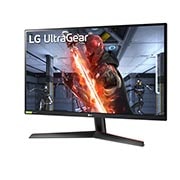 LG 27-инчов UltraGear™ Full HD IPS 1ms (GtG) монитор за игри, съвместим с NVIDIA® G-SYNC®, изглед отстрани под ъгъл +15 градуса, 27GN800P-B, thumbnail 2