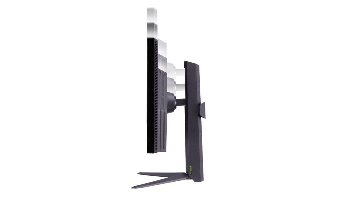 LG 27'' UltraGear™ 16:9 аспектно съотношение 4K UHD монитор за игри с до 160 Hz честота на опресняване, Страничен изглед на регулируема по височина стойка с изключени светлини, 27GR95UM-B, thumbnail 8
