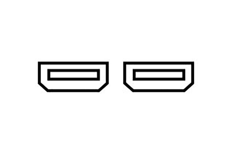 Изображение на пиктограма на 2 HDMI порта.	