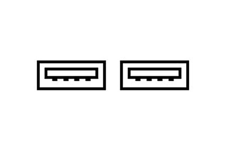 Изображение на пиктограма на 2 USB порта.	