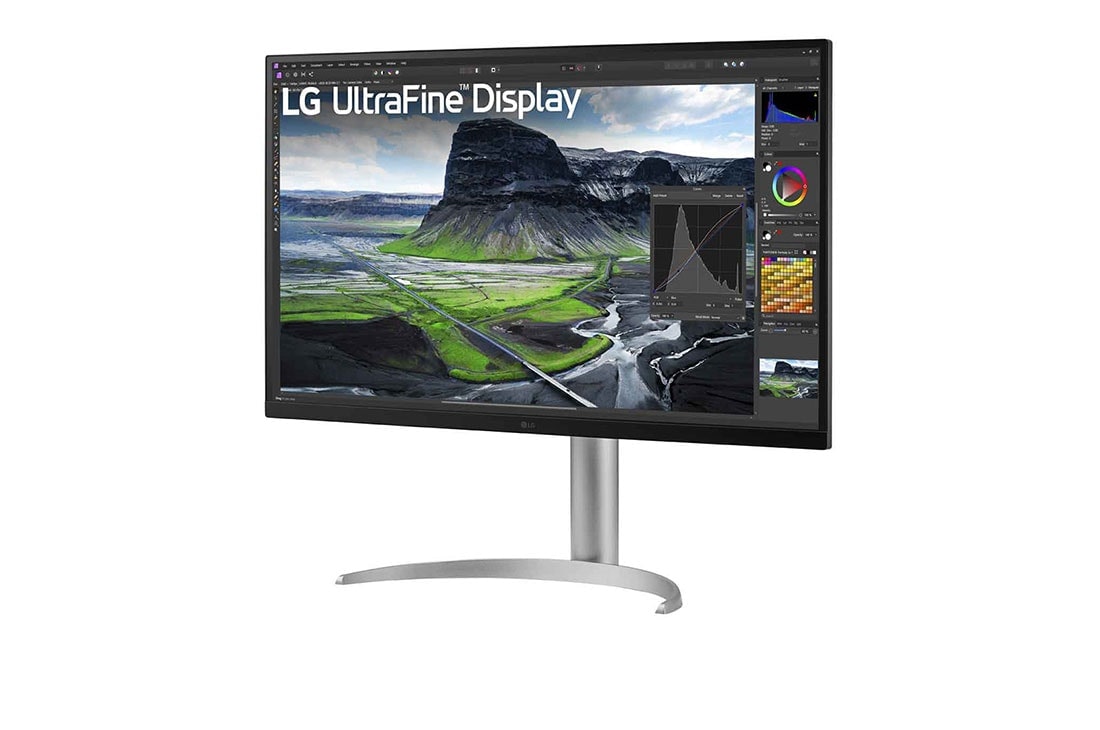 LG 32-инчов UHD 4K IPS дисплей с контрастно съотношение 2000:1, изглед отстрани под ъгъл -15 градуса, 32UQ850V-W, thumbnail 2