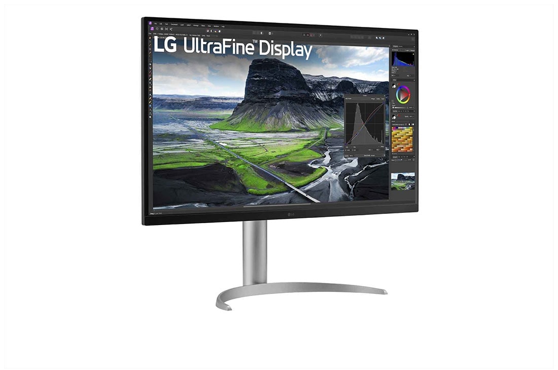 LG 32-инчов UHD 4K IPS дисплей с контрастно съотношение 2000:1, изглед отстрани под ъгъл +15 градуса, 32UQ850V-W, thumbnail 3