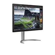 LG 32-инчов UHD 4K IPS дисплей с контрастно съотношение 2000:1, изглед в перспектива, 32UQ850V-W, thumbnail 4