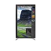 LG 32-инчов UHD 4K IPS дисплей с контрастно съотношение 2000:1, изглед отпред с дисплей, въртящ се на 90 градуса, в изглед „портрет“, 32UQ850V-W, thumbnail 7