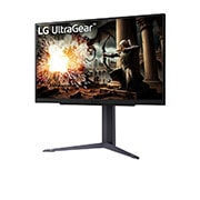 LG 27'' UltraGear™ IPS 16:9 аспектно съотношение QHD монитор за игри с 200 Hz честота на опресняване, изглед отстрани под ъгъл -15 градуса, 27GS75Q-B, thumbnail 2