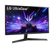 LG 27'' UltraGear™ IPS 16:9 аспектно съотношение FHD монитор за игри със 180 Hz честота на опресняване, изглед отстрани под ъгъл +15 градуса, 27GS60F-B, thumbnail 3