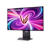LG 32'' UltraGear™ 4K UHD OLED Dual-Mode монитор за игри, изглед отстрани под ъгъл -15 градуса, 32GS95UE-B, thumbnail 2