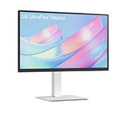 LG 27” UltraFine™ 16:9 аспектно съотношение 4K UHD IPS монитор с честота на опресняване 60 Hz, изглед отстрани под ъгъл +15 градуса, 27US550-W, thumbnail 7