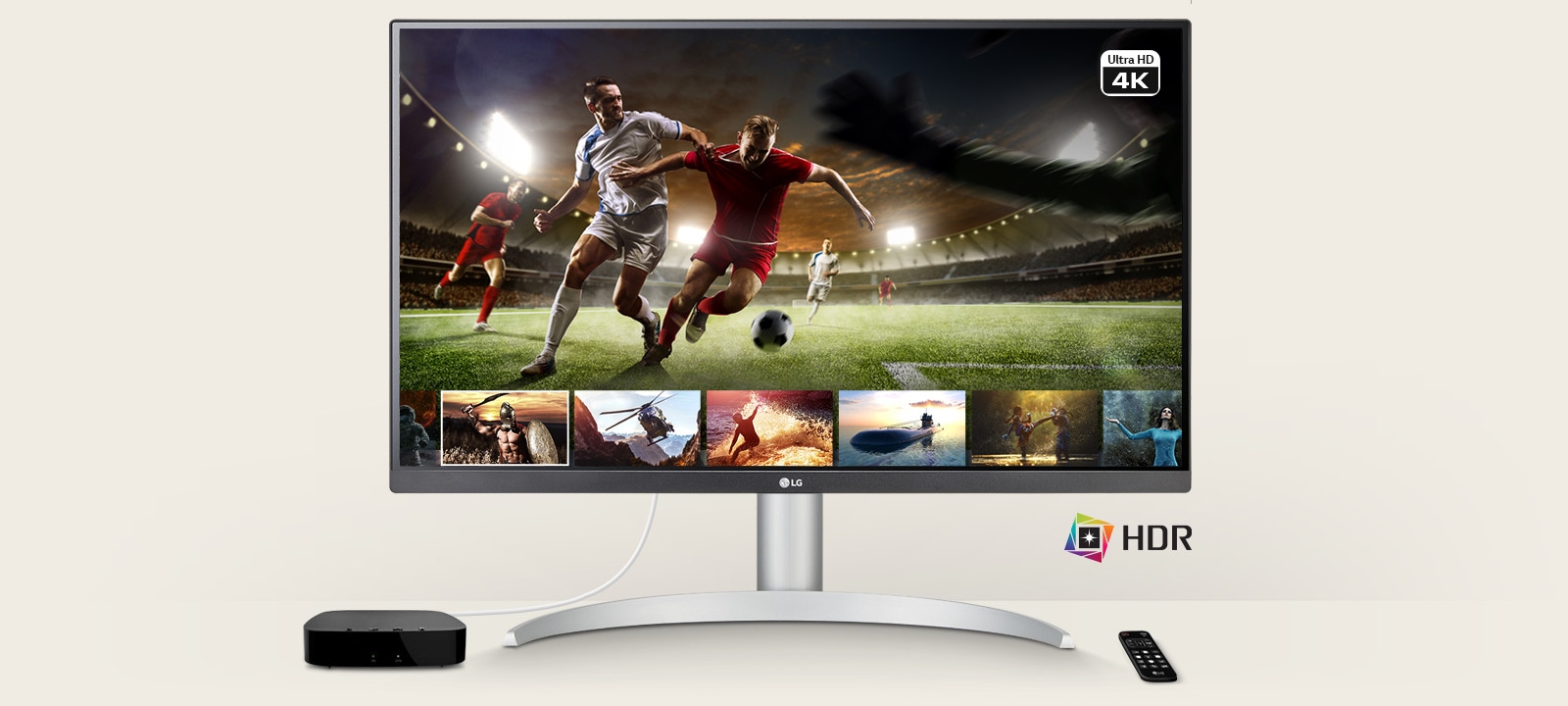 Мониторът дава възможност на потребителите да се наслаждават на 4K и на HDR съдържание.