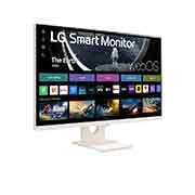 LG 27” 16:9 Smart Monitor с webOS платформа и 100Hz честота на опресняване, Right Perspective, 27U511SA-W, thumbnail 5