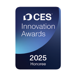 Избражение на логото на CES 2025-white Honoree award	
