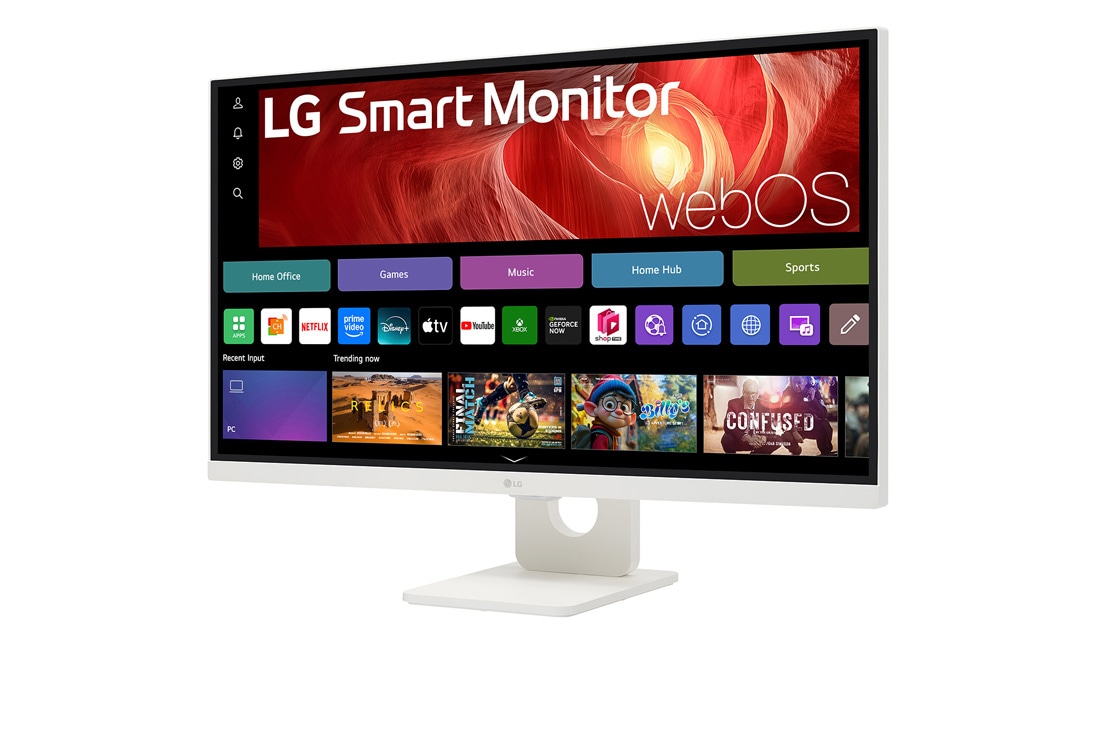 LG 27” 16:9 Smart Monitor с webOS платформа и 60Hz честота на опресняване, +15 degree side view, 27U731SA-W, thumbnail 3