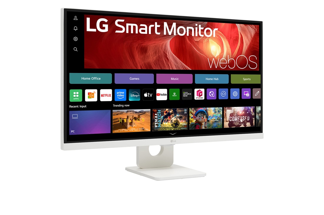 LG 27” 16:9 Smart Monitor с webOS платформа и 60Hz честота на опресняване, -15 degree side view, 27U731SA-W, thumbnail 4