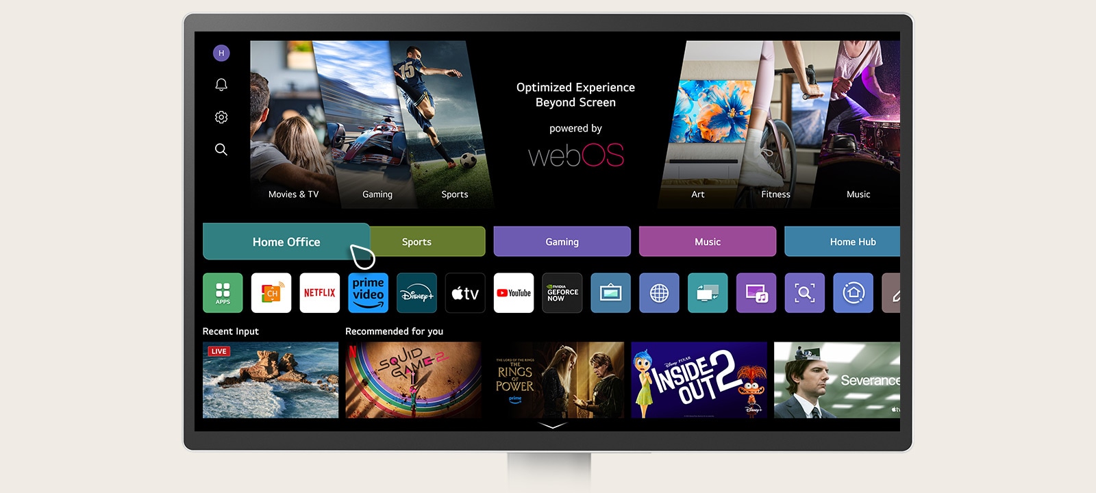 webOS ви позволява отдалечен достъп до вашия компютър и облачен компютър чрез функцията Remote PC. Тази функционалност ви позволява да използвате различни услуги за домашен офис, включително видеоконферентна връзка и базирани в облака приложения, и то без компютър.