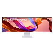 LG 49-инчов UltraWide™ 32:9 Nano IPS извит монитор с честота на опресняване 144Hz, Tilted -15 degree side view, 49U950A-W, thumbnail 4