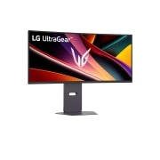LG 34-инчов UltraGear™ WQHD извит геймърски монитор с честота на опресняване 160Hz, изглед отстрани под ъгъл +15 градуса, 34G600A-B, thumbnail 3