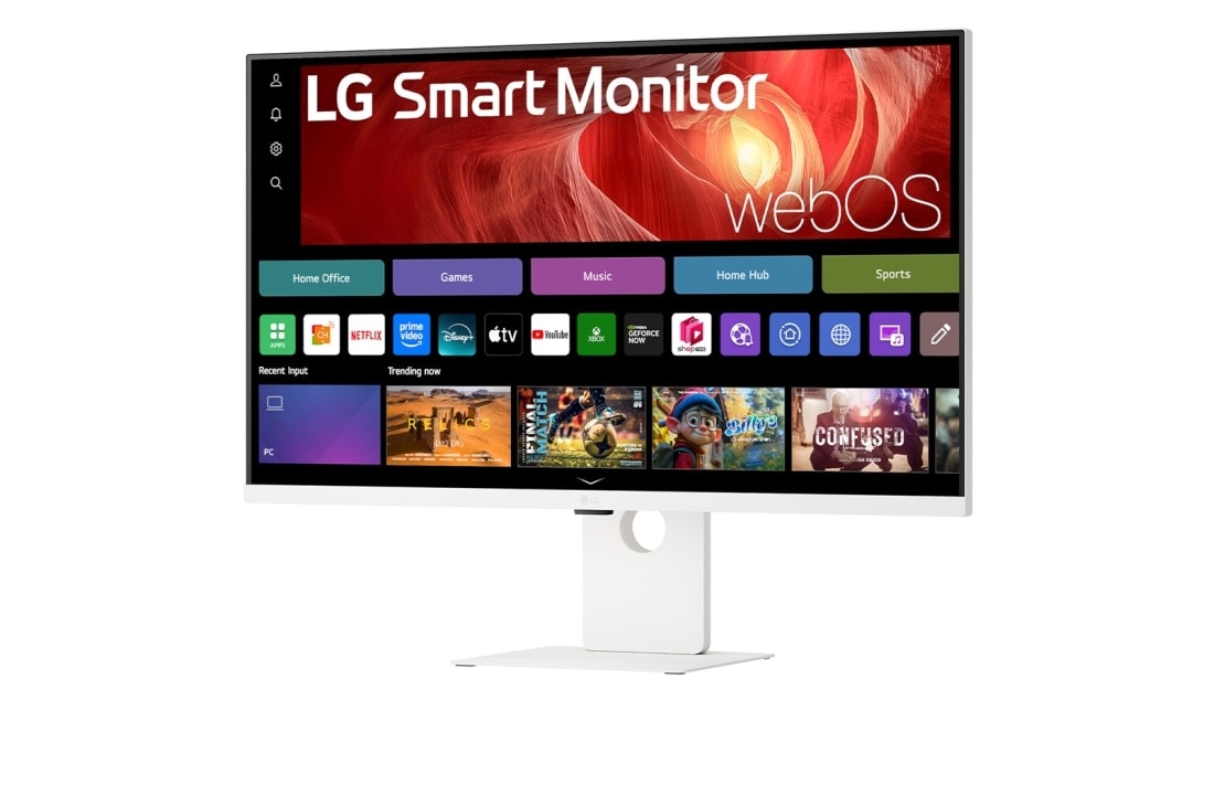 LG 37” 16:9 Smart Monitor с webOS платформа и 60Hz честота на опресняване, 37U730SA-W -15 градуса страничен изглед, 37U730SA-W, thumbnail 3