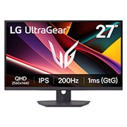 LG 27-инчов UltraGear™ QHD IPS геймърски монитор с честота на опресняване 200Hz, изглед отпред, 27G610A-B, thumbnail 1