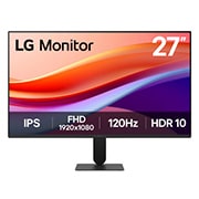 LG 27-инчов FHD IPS монитор със 120Hz честота на опресняване, изглед отпред, 27U41YA-B, thumbnail 1