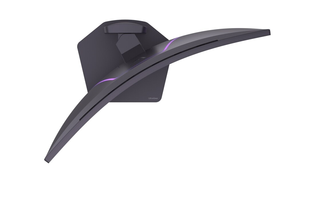 LG 37-инчов UltraGear™ 4K UHD извит геймърски монитор с честота на опресняване 165Hz, 37G800A-B изглед отгоре +15 градуса, 37G800A-B, thumbnail 11