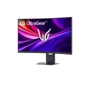 LG 37-инчов UltraGear™ 4K UHD извит геймърски монитор с честота на опресняване 165Hz, 37G800A-B изглед отстрани под ъгъл -15 градуса, 37G800A-B, thumbnail 2